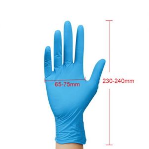 NoworNever מסכות    100Pcs Rubber Gloves Disposable Nitrile Durable Waterproof Powder-Free Medical