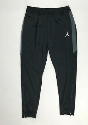    New Nike Jordan Flight Knit Training Pant Men&#039;s Large Black Basketball 924709