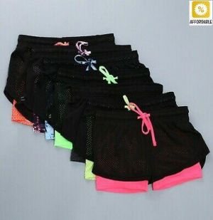    Shorts Women&#039;s Running Tights Gym Cool Woman Sport 2 in 1 Fitness Running Shorts